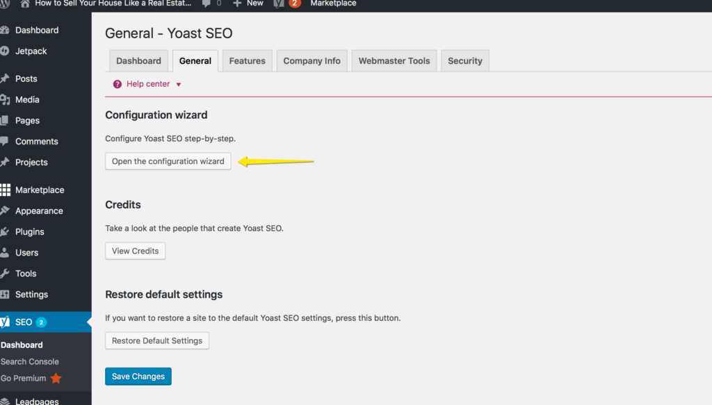 Yoast Configuration Wizard