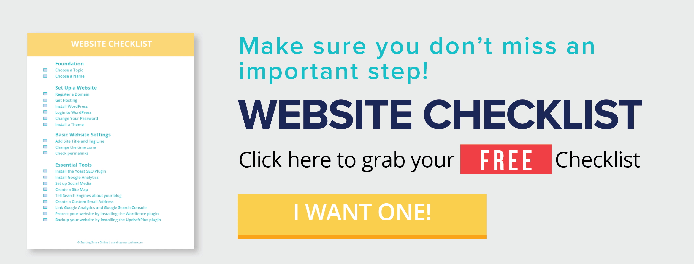 FREE Website Checklist