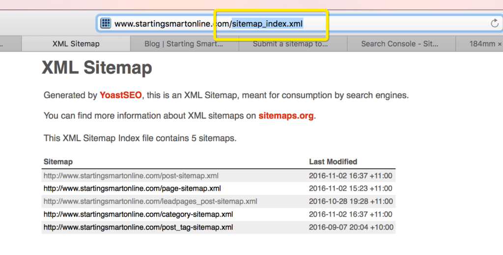 Sitemap URL